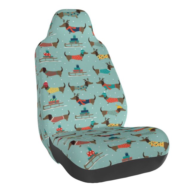 Lsque Dachshund Dog Puppy Pattern Car Seat Covers for Front Seats , Waterproof Seat Covers for Cars, Sporty Front Seat Covers,Car Seat Cover Protector Front Seats