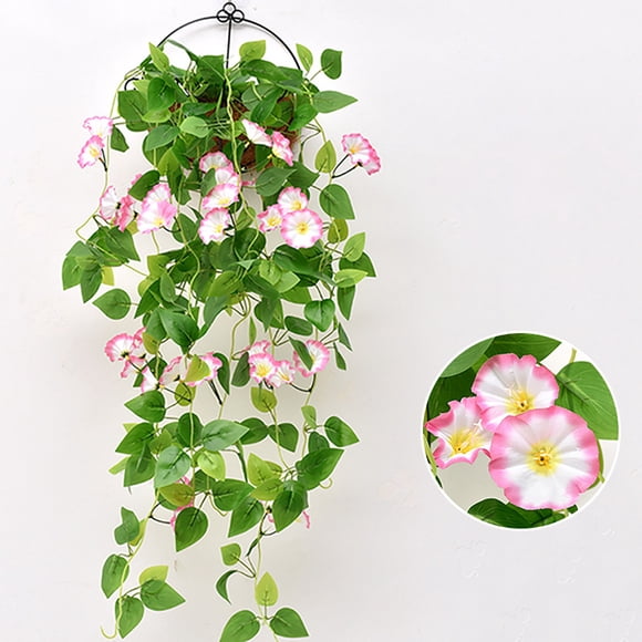 39.4in Artificial Petunia Hanging Plant, Realistic Silk Flowers for Indoor Outdoor Patio Home Garden Decoration, UV Resistant Fake Flower