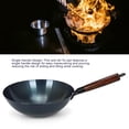 thumbnail image 3 of Uncoated Iron Wok, Round Bottom Stir Fry Pan with Single Handle, for Home, Restaurant, 3 of 7