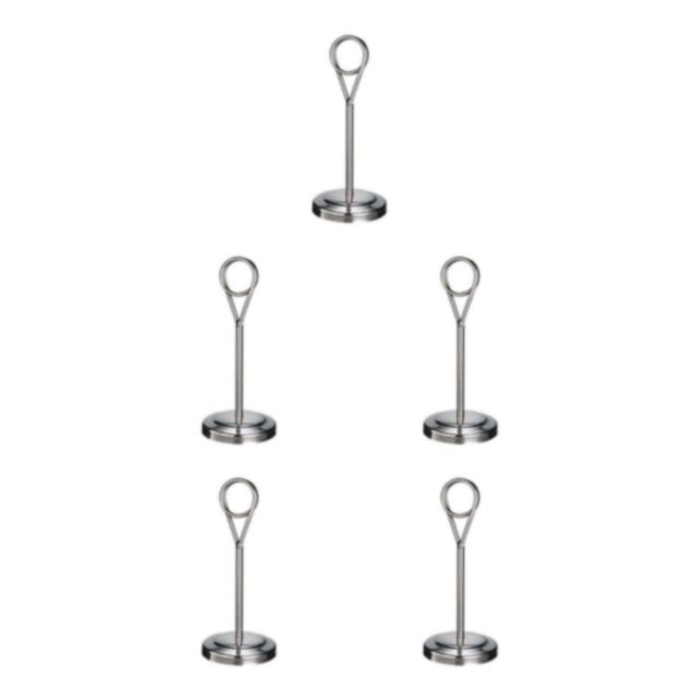 Baohd Contemporain Numéro de Table Titulaire Photo Stand pour les Paramètres de l'Hôtel à la Mode Argenté 15cm 5Set