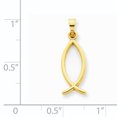 thumbnail image 2 of 14K Yellow Gold Ichthus Fish Pendant, 2 of 2