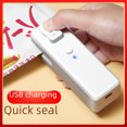 thumbnail image 1 of 5th Gen Rechargeable Mini Bag Sealer & Opener - Portable USB-Powered 400mAh Food Saver for Snacks, Leftovers | Lightweight Pink Sealing Tool with Logo Customization, Ideal for Home & Travel Use in, 1 of 5