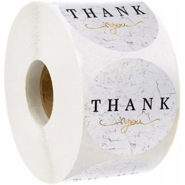 Woeilo Roll Sealing Stickers Thank You Sealing Sticker Cookie Decorating Round Stickers Thank You Label Sticker Tag Marble Sticker Craft Stickers Labels DIY Sticker Paper