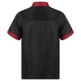 thumbnail image 4 of TiaoBug Unisex Short Sleeve /Long Sleeve Chef Coat Jacket with Hat Lightweight Button Restaurant Kitchen Chef Top Uniform Black 3XL, 4 of 7