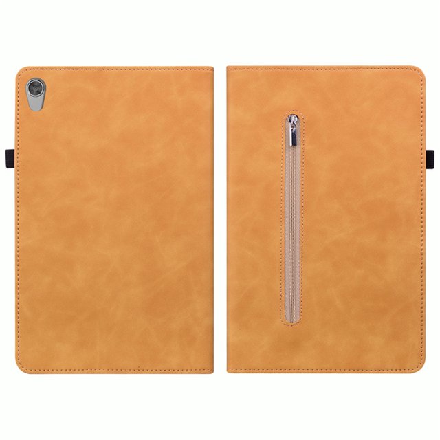 For Lenovo Tab M8 HD Cover Case PU Leather Soft Silicone Back Wallet Cover Tablet for Lenovo Smart Tab M8 TB 8505X 8705F Case Yellow TB-8705F TB-8705N