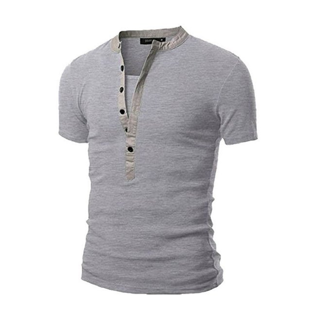 Men‘s V Neck Short Sleeve T-shirt Casual