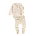 thumbnail image 3 of Xingqing Newborn Infant Baby Girl Boy Fall Winter Clothes Rib Knit Romper Footie Pants Outfits Sleeper, 3 of 7