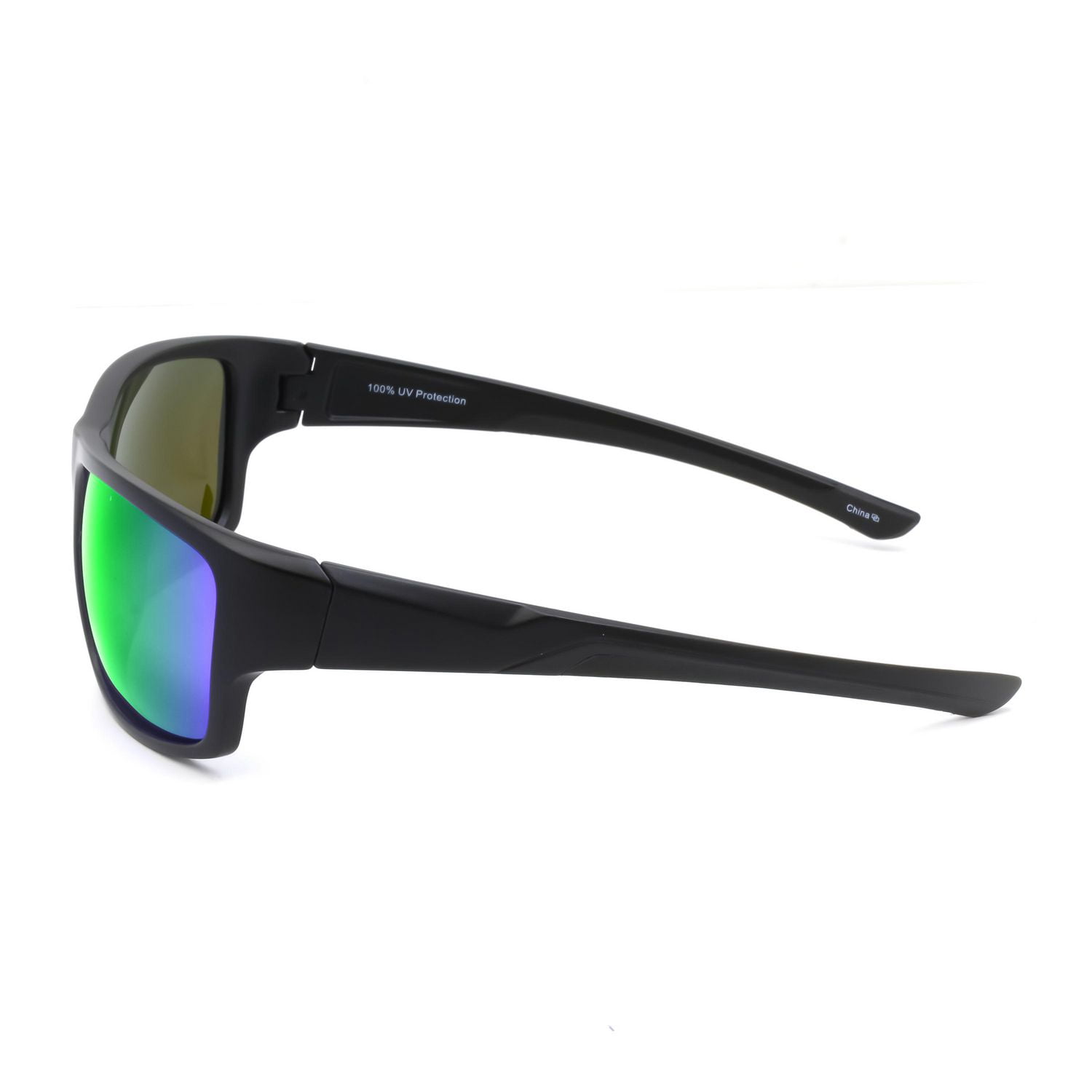 Lunettes de soleil enveloppantes polarisées Athletic Works noires et vertes