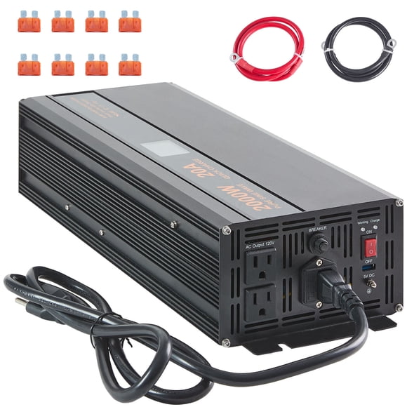 KFFKFF 2000W Battery Backup for Sump Pump with LCD, Shifts to Inverter Power Automatically for Continuous Functioning, Crucial for Power Outages & Unexpected Situations