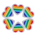 thumbnail image 4 of Iron On Patches, Multipurpose Rainbow Heart Patches Mini Portable DIY  For Sewing For Clothing Repair White Border, 4 of 8