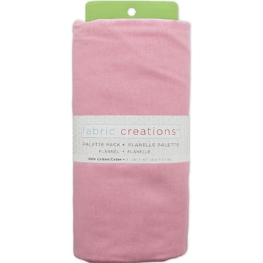 FABRIC CREATIONS Cotton Flannel Pre-Cut 1.83 × 1.07 m (2 × 1.17 yd), Pink