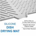 thumbnail image 4 of 2025 Upgrade Silicone Dish Drying Mat For Kitchen Counter Extra Large Dish Drying Pad Heat & Water Silicone Dish Drying Mats With Drain Lip For Drying Dishes Rack, 4 of 7