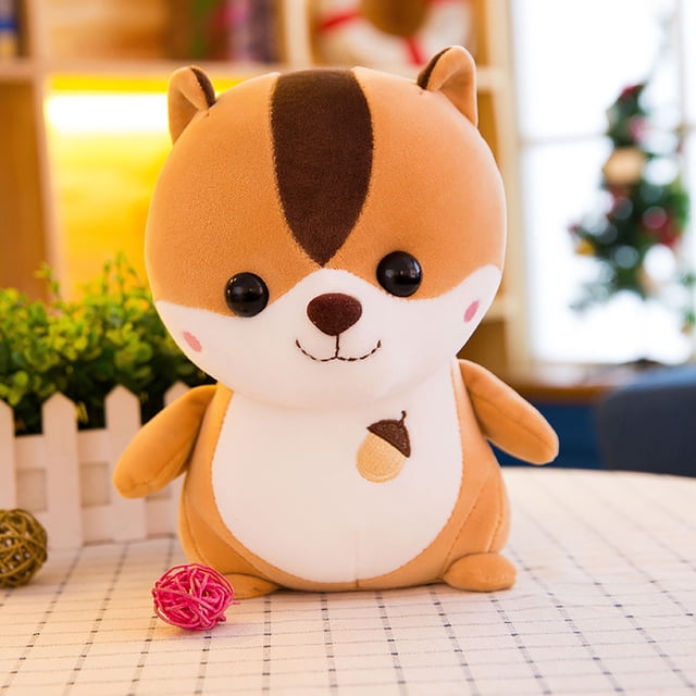 Cute And Warm Squirrel Pillow Sofa Backrest Toys For Children