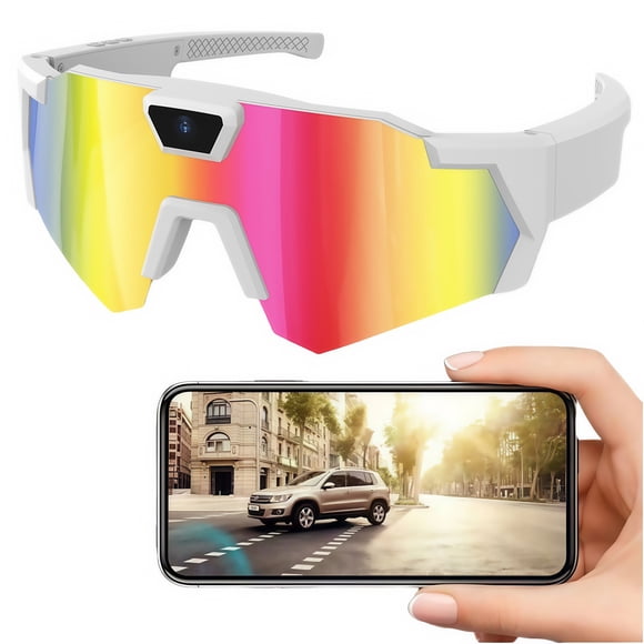 Uscallm 4K Video Camera Sunglasses HD Recording Smart Glasses For Outdoor Cycling Baseball Sports Long Battery Life Wearable Camera For First-Person View Action Adventures