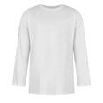 thumbnail image 2 of Chandail à Manches 3/4 Homme Décontracté T-Shirts de Baseball à Manches Trois Quarts Coupe Ajustée Col Ras du Cou Couleur Unie T-Shirt d'Entraînement, 2 of 4