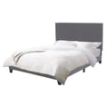 thumbnail image 3 of CorLiving Juniper Fabric Upholstered Adult Full/Double Platform Bed Frame with Padded Headboard and Slats, No Box Spring Required, Grey, 3 of 11