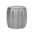 thumbnail image 2 of Sparling Modern Iron Mandala Pumpkin Side Table, Brushed Antique Silver, 2 of 7