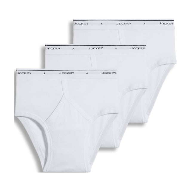Jockey Men's 100% Cotton Classic Low Rise Brief - 3 Pack