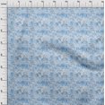 thumbnail image 4 of oneOone Cotton Poplin Blue Fabric Abstract Floral Craft Projects Decor Fabric Printed By The Yard 56 Inch Wide-2rb, 4 of 5