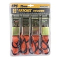 thumbnail image 1 of koolsoo 4Pcs Ratchet Down Straps 500 Lbs Load Capacity Car Luggage for Moving Orange, 1 of 7