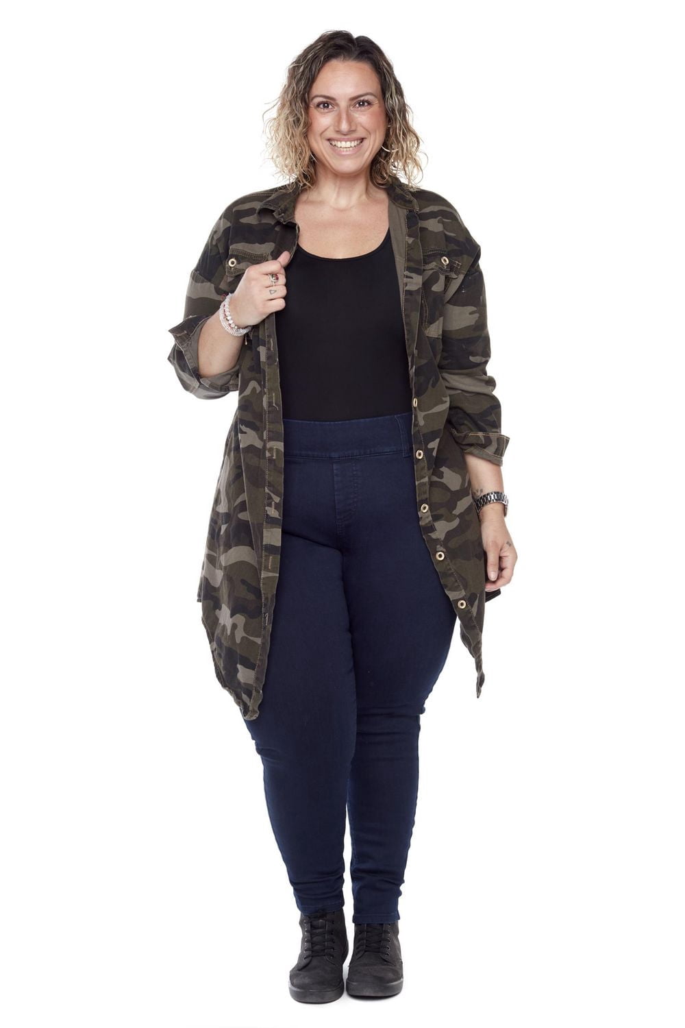 Frankie & Stella ™ Pull-On Jeggings PLUS - Dark Indigo Rinse