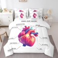 thumbnail image 1 of Erosebridal Literie à Imprimé Cœur Format Simple, Ensembles de Literie Science Médicale Format Simple, Adulte, 7 Pcs, 1 of 5