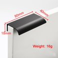 thumbnail image 1 of Black Kitchen Cabinet Door Handles Cupboard Drawer Concealed Finger Edge Pull, 1 of 9