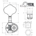 thumbnail image 3 of A Set Of 4PCS Chrome Bass Tuning Pegs Machine Heads Tuners For Bass Guitar Parts, 3 of 11
