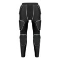 thumbnail image 3 of Breezora Mens Padded Compression Pants for Football Basketball Protective Girdle with Shock Absorption Athletic Training Tights M Size White, 3 of 4