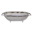thumbnail image 4 of Mainstays Expandable Stainless Steel Sink Colander, Fine Mesh Oval Strainer with Rubber Grip Handles, 4 of 5