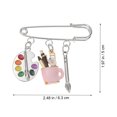 thumbnail image 3 of 2 Pcs Pinceaux Broches en Alliage Épingles à Seins Artistes Chic Broches à Revers, 3 of 8