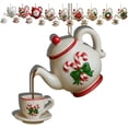 thumbnail image 2 of QIPOPIQ Vintage Christmas Teacup And Teapot Festive Decoration, 2 of 3