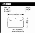 thumbnail image 1 of Hawk Performance Plaquette de Frein HB100W.480 Série DTC-30; Pâte DTC-30; Ensemble de 4, 1 of 2