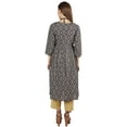 thumbnail image 4 of Moomaya Kurti Ligne A en Rayonne à Manches 3/4 Tunique Imprimée en Rayonne Robe Kurta Ethnique pour Femmes, 4 of 7