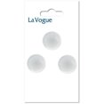 thumbnail image 1 of LA VOGUE Shank Button, White, 15 mm (0.59 in), 1 of 6