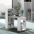 thumbnail image 2 of Patiojoy 48 Inch Computer Desk with Bookshelf 3-in-1 Home office Desk with 4-Tier Bookcase & CPU Stand Space-saving Reversible Writing Desk White, 2 of 10
