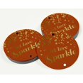 thumbnail image 3 of Inkdotpot Pack Of 50 Let Love Sparkle Wedding Favor Paper Tags Craft Real Gold Foil Hang Tags, 3 of 6