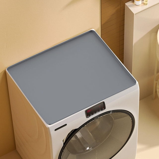 Elodie Washer and Dryer Topper Cover Work Mat AntiSlip Multifunction Protection Pad gray