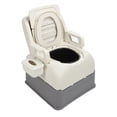 thumbnail image 1 of Chaise Commode pour Toilette, Contrôle des Odeurs, Rembourrée Douce, Grande Capacité de Charge, Commode de Chevet avec 2 Seaux pour Femmes Enceintes, 1 of 8