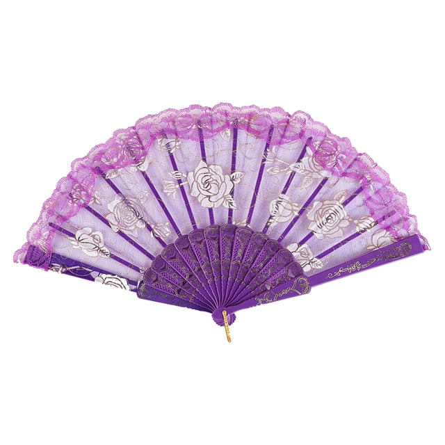 Paper Fans Set - LED Handheld Fan for Parties Large Functional Fan for Dancing Glowing Performance for Weddings and Home Decorations