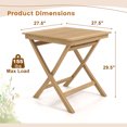 thumbnail image 3 of Gymax 27.5'' Bistro Table w/ Slatted Tabletop Sturdy Wood Frame & Thickened Top Patio, 3 of 6