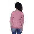 thumbnail image 3 of Moomaya Haut Péplum en Coton pour Femmes Tunique en Coton à Col en V Blouse Ethnique, 3 of 6