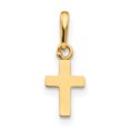 thumbnail image 1 of 14k Yellow Gold Childrens Cross Necklace Charm Pendant Religious, 1 of 7