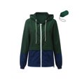 thumbnail image 2 of Faithtur Women Packable Rain Jacket Outdoor Color Block Hooded Windbreaker, 2 of 6