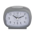 thumbnail image 1 of Aspen Analog Alarm Clock with Snooze & Blue LED Lighted Numbers - No Ticking Sound & Easy-to-Read Desk & Bedside Alarm Clock - Battery Operated, Retro Clock - Rectangle - Grey, 1 of 7