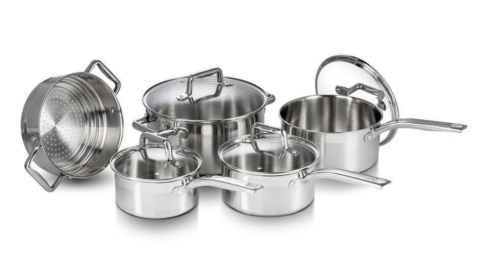 Refurbished T-fal G707S974 Stainless Steel 9 Pieces Cookware Set
