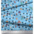 thumbnail image 2 of Soimoi Rayon Fabric Spider Web,Bat & Ghost Halloween Print Fabric by The Yard 42 Inch Wide, 2 of 3
