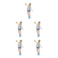 thumbnail image 2 of Wweixi Figurine Diorama 1/87 Personnages en Résine Personnes Train Disposition Fille Blanc 5Set, 2 of 6