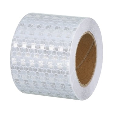Uxcell Reflective Tape Waterproof Self Adhesive High Visibility Safety Warning Tape White 2 inch x 16ft