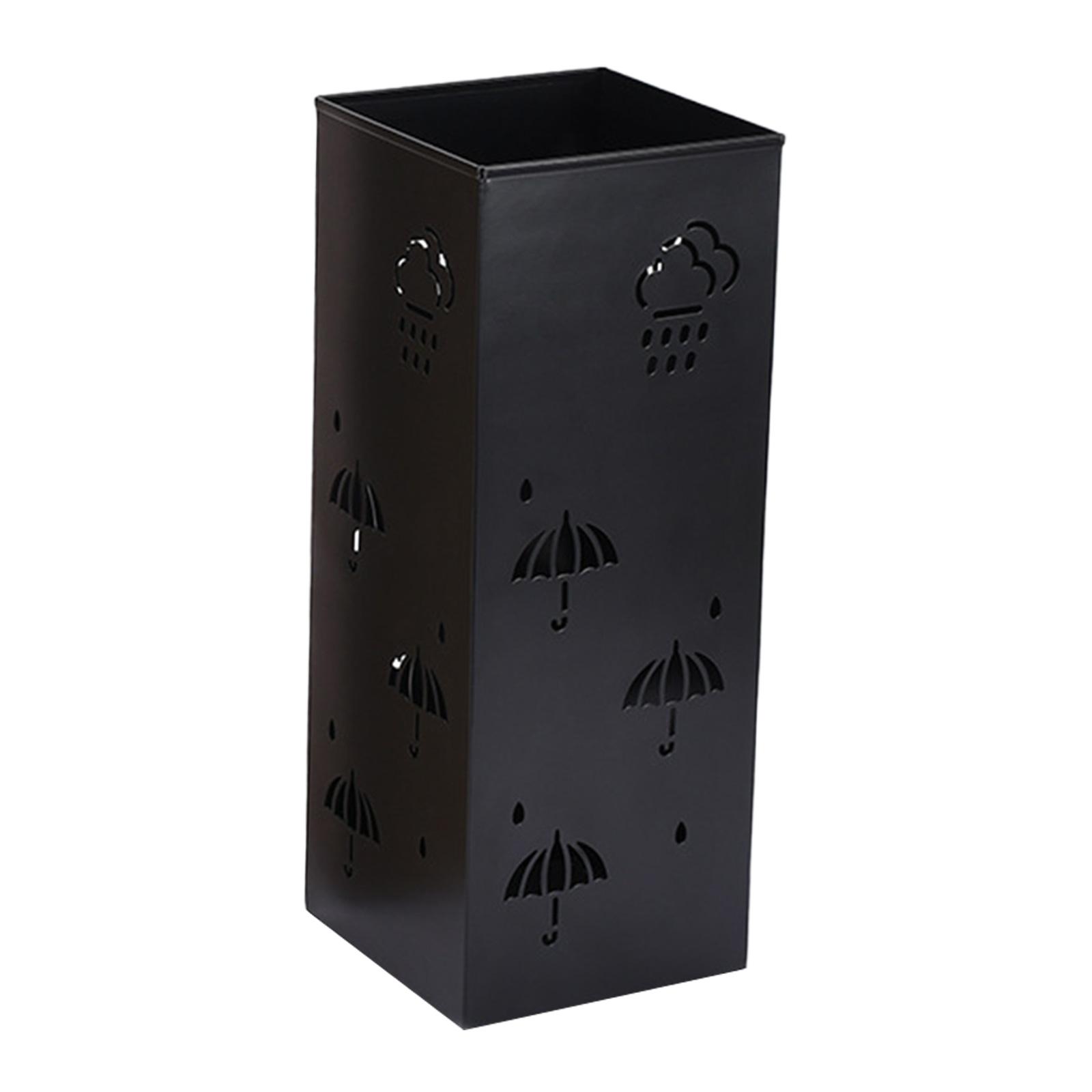 simhoa Metal Umbrella Stand Umbrella Rack Storage Bin for Walking Sticks Hotel Home black